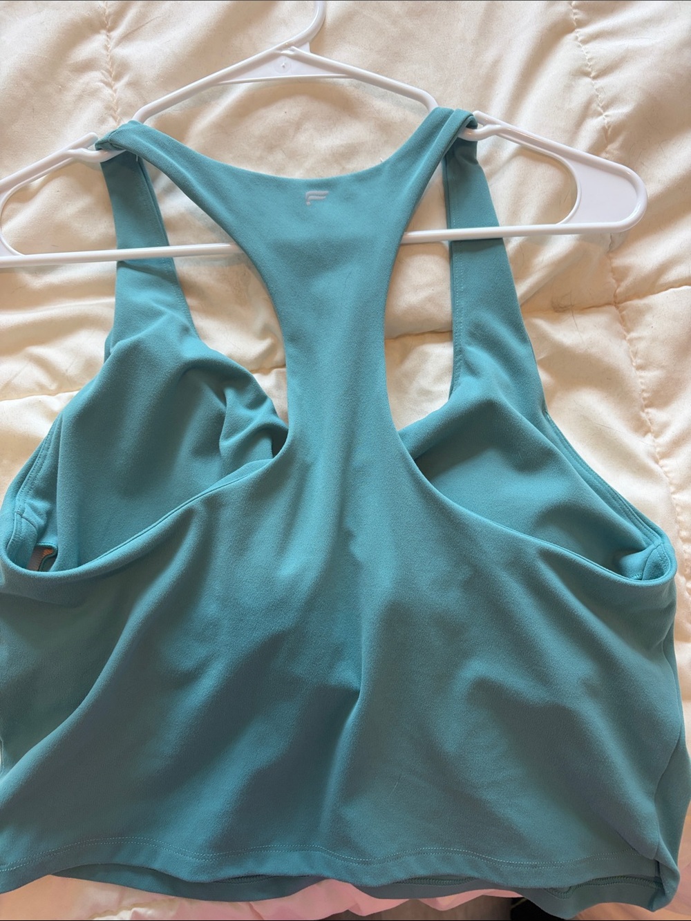 Fabletics Teal Racerback Crop Top - Picture 4 of 4